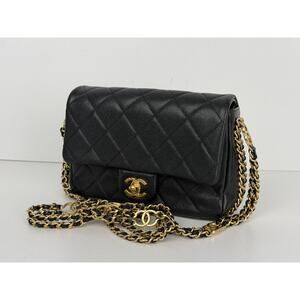 Chanel CC You Flap Bag in Black Caviar Leather B1